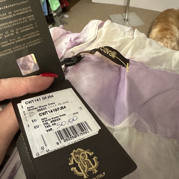 Roberto Cavalli NWT “Abito” silk dress in size 46 (US size 10). Gorgeous - Picture 14 of 16